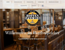 Tablet Screenshot of hopfenspeicher.de